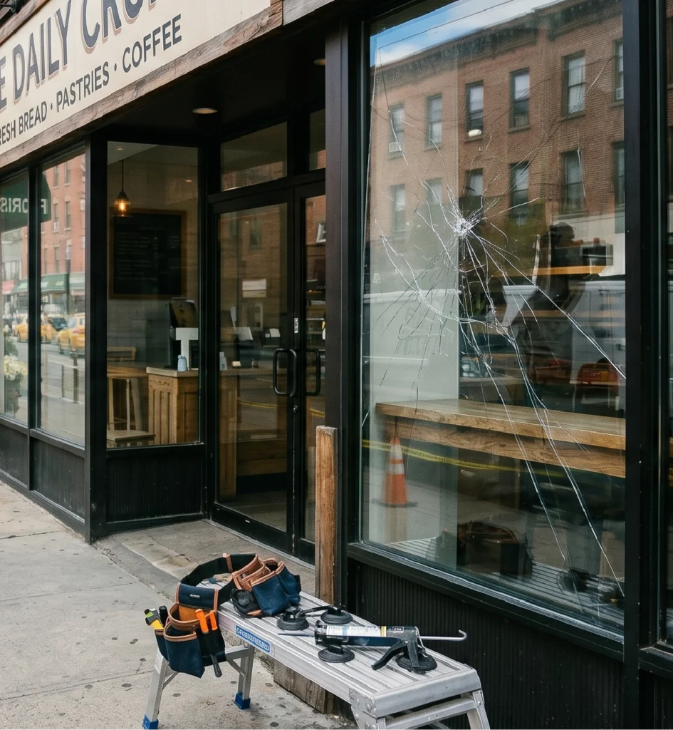Storefront glass replacement